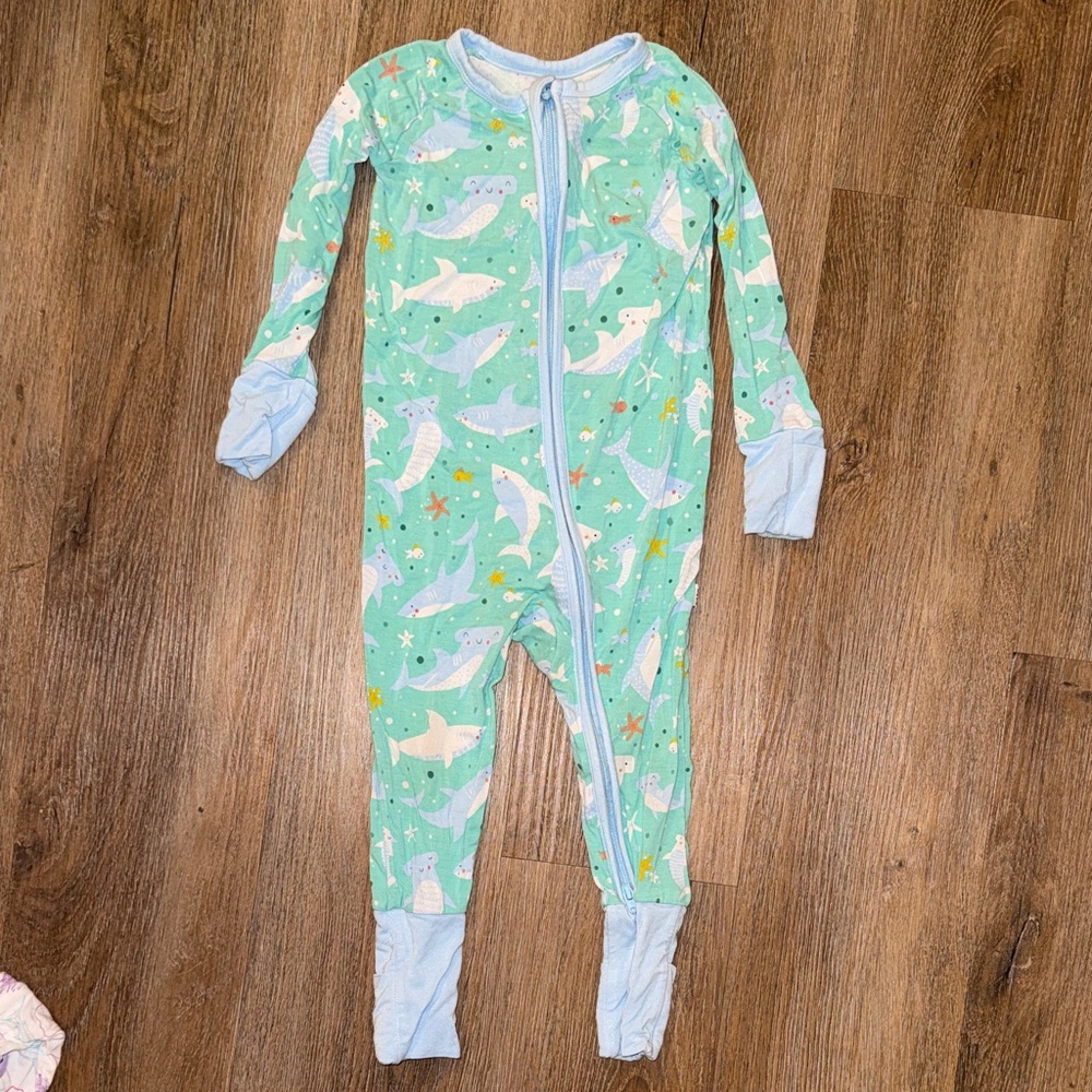Little Sleepies Mint and Sky Blue Footies